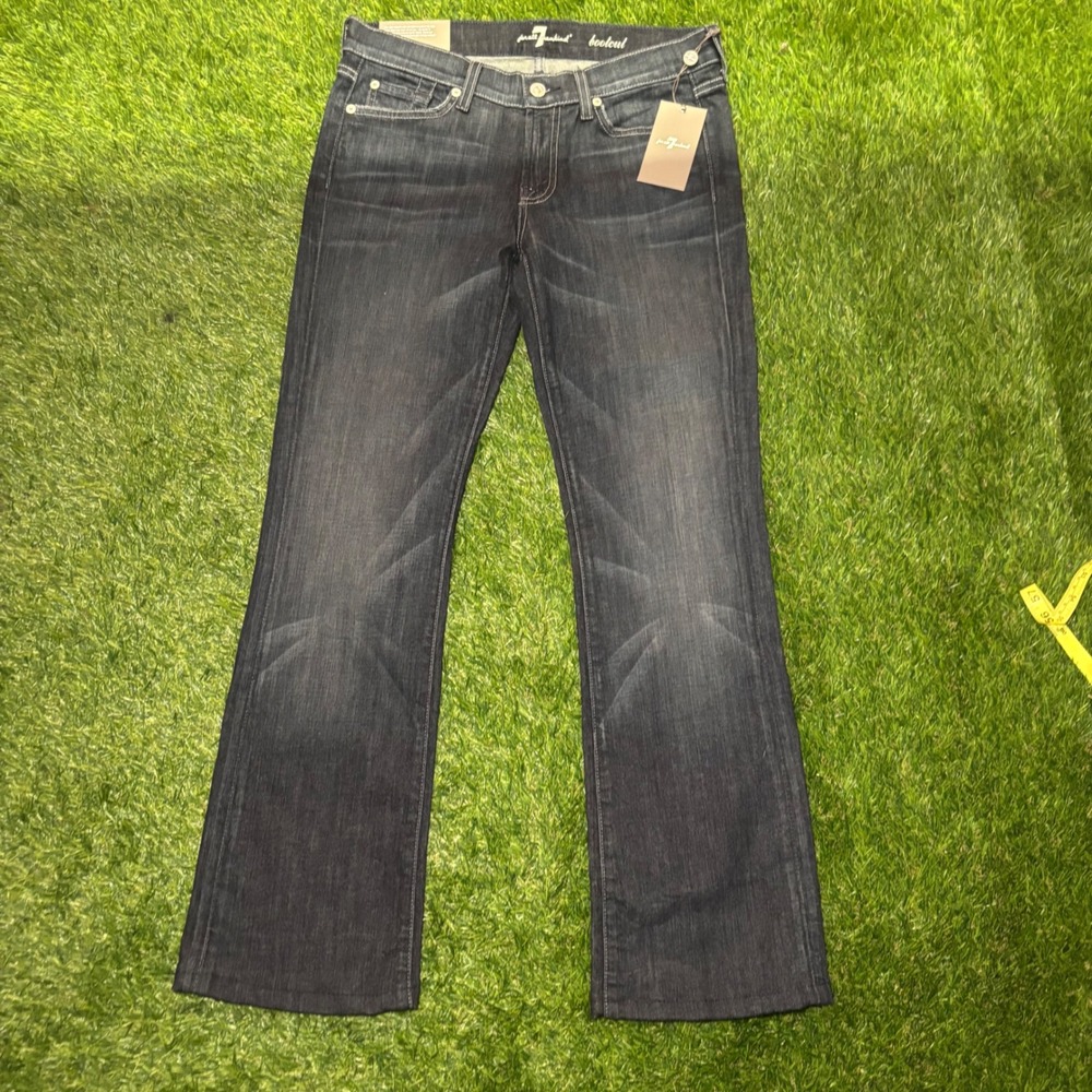 7 For All Mankind Bootcut Jeans Dark Wash Indigo Stretch AU075Y702T Size 28